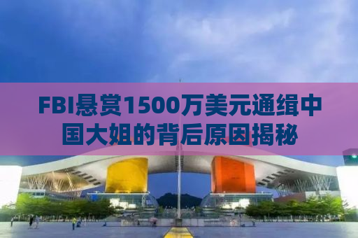 FBI悬赏1500万美元通缉中国大姐的背后原因揭秘
