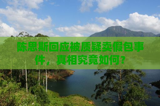陈思斯回应被质疑卖假包事件，真相究竟如何？