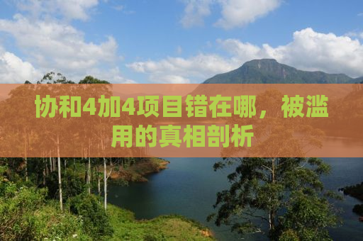 协和4加4项目错在哪，被滥用的真相剖析